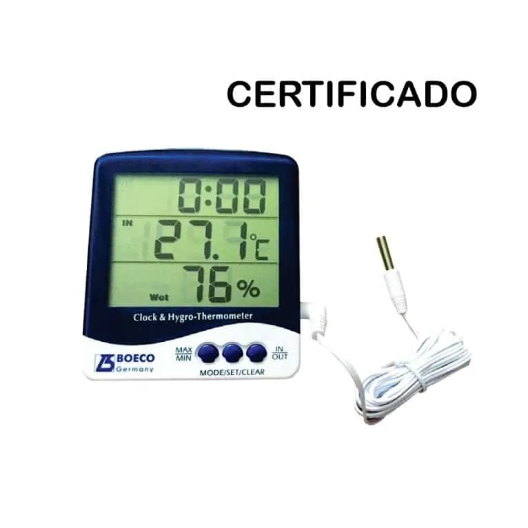 Termohigrómetro Boeco Certificado INACAL — Termómetro y termohigrómetro en Lima, Perú