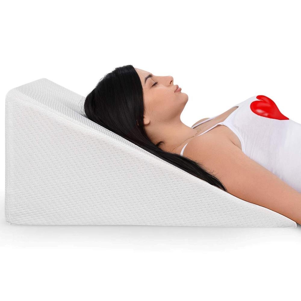 Almohada Cojin de Espuma Descanso Antirreflujo Várices Importado con Funda — Cojines Ortopédicos en Lima, Perú