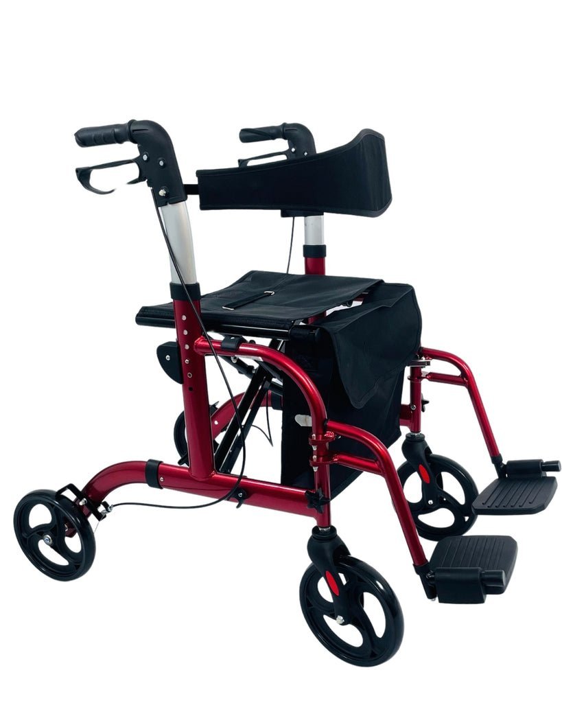 Andador Ortopédico Premium con Ruedas, Asiento, Reposapies, Frenos — Andadores en Lima, Perú