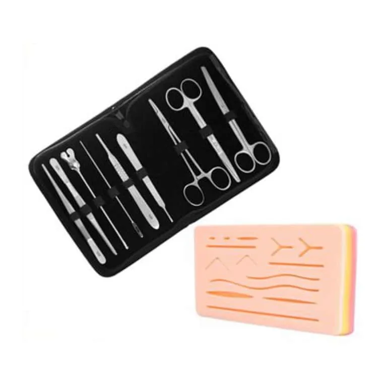 Kit de Sutura de 9 piezas + almohadilla multicorte — Instrumental médico en Lima, Perú