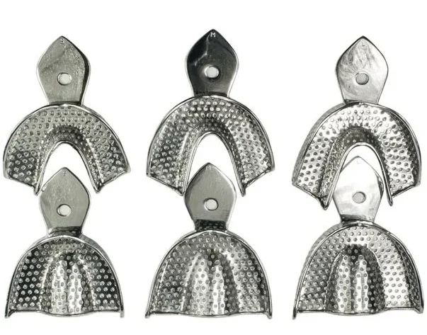 KIT CUBETAS DE ACERO IMPRESION TRAYS — Alginatos e Impresiones en Lima, Perú