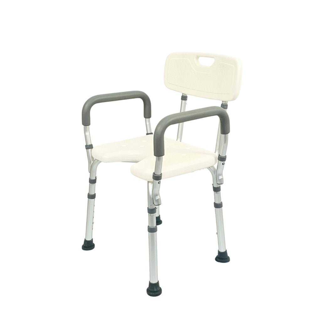 Silla De Ducha Con Abertura En U Brazo Desmontable Aluminio — Sillas de Baño y Ducha en Lima, Perú