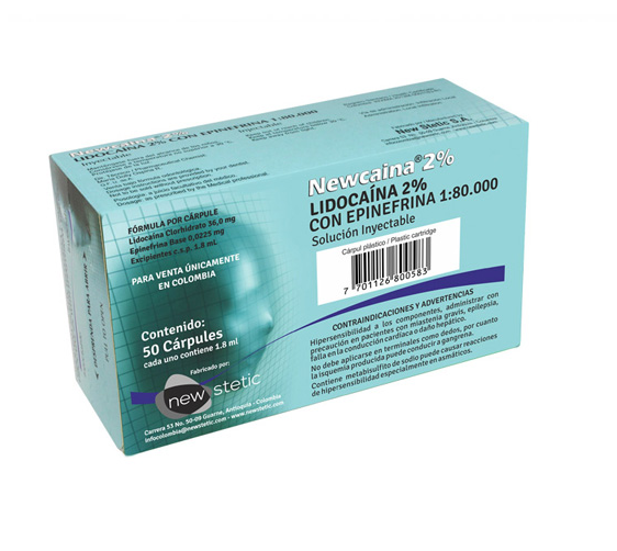 NEWCAINA 2% PLASTICO — Anestesia en Lima, Perú
